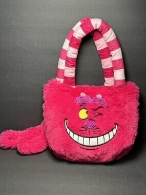 NEW Disney Parks 2025 Alice in Wonderland CHESHIRE CAT Plush Tote Crossbody Bag